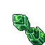 green crystal stalagmite