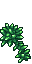 green crystal stalagmite