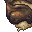 half-buried face