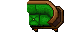green seating area
