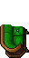 green seating area
