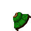 green seating area
