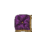 violet square cushion