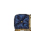 blue square cushion