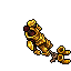 golden outfit display