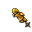 golden outfit display