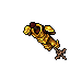 golden outfit display