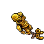 golden outfit display