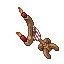 lit red wooden candelabra