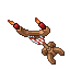 lit red wooden candelabra