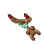 green wooden candelabra
