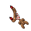 red wooden candelabra