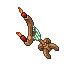 lit green wooden candelabra