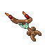 lit green wooden candelabra